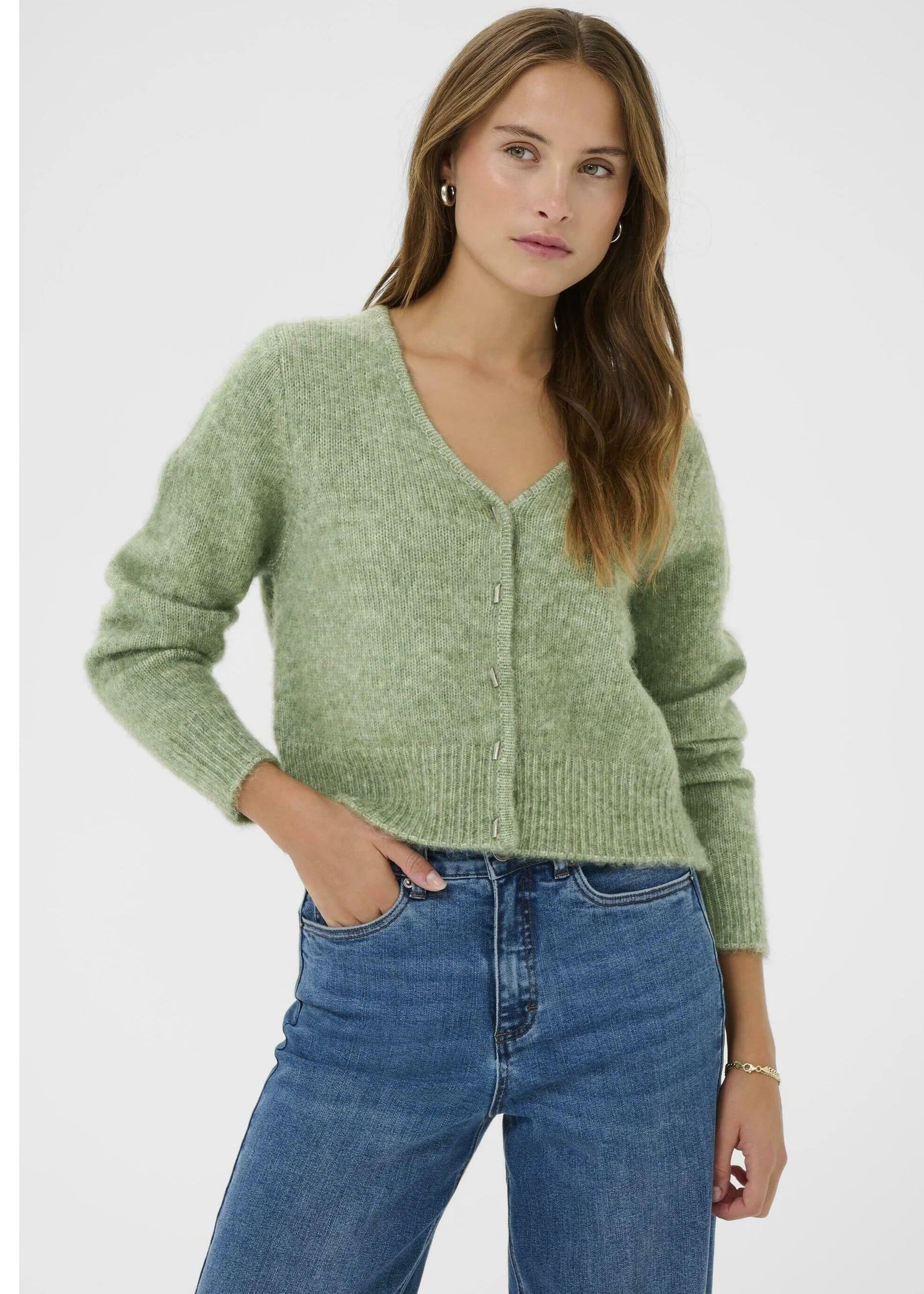 Kaffe KAmelania Cardigan Sea Spray Melange