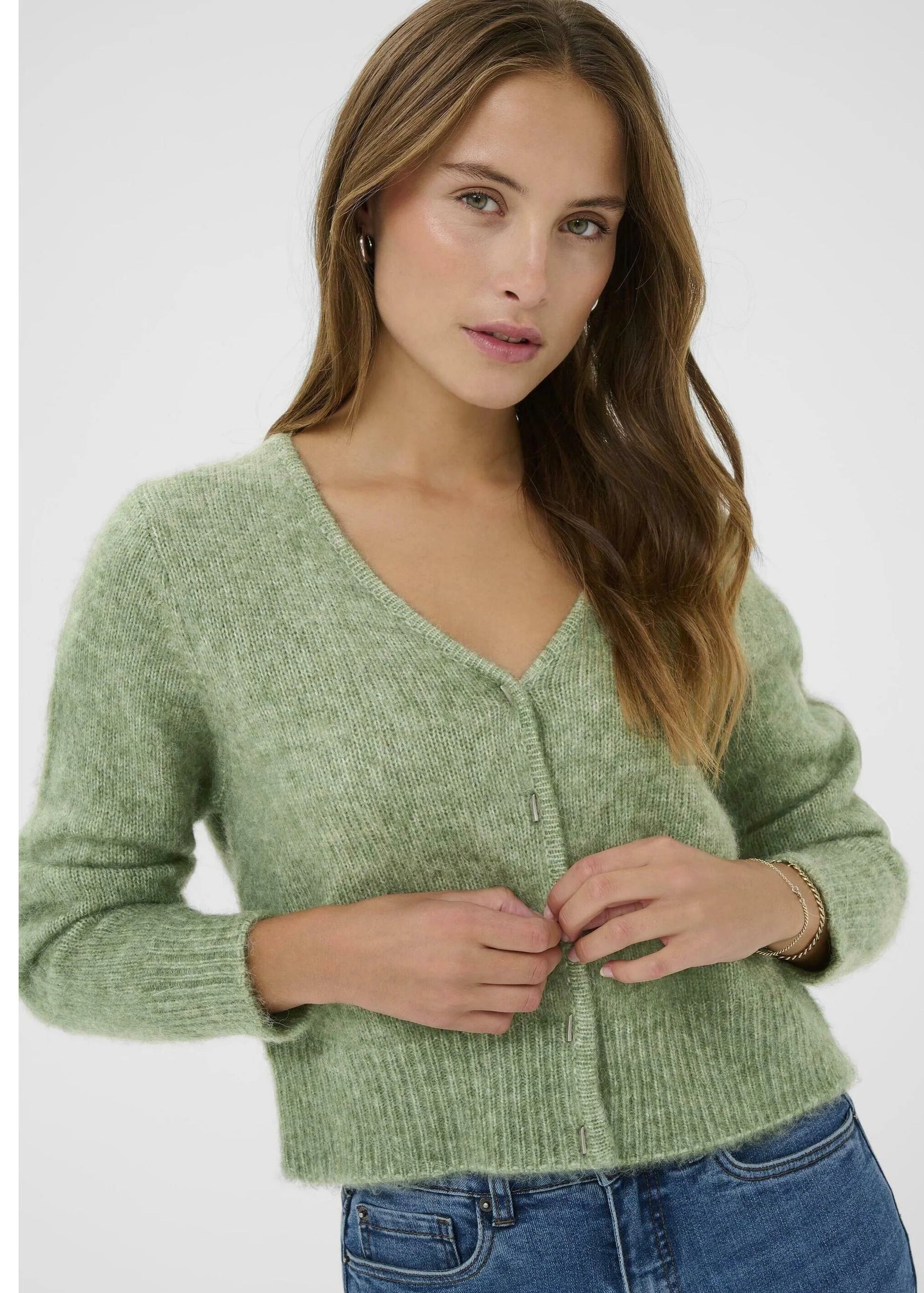Kaffe KAmelania Cardigan Sea Spray Melange