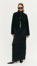 Staple The Label Katya Crop Sherpa Jacket - Black