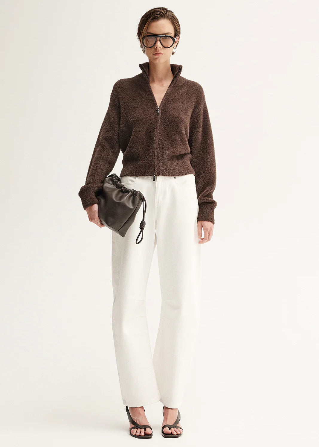 Leon Knit Cardigan Chocolate