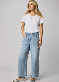 Lounge Denim Straight Pant - Med Wash