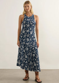 Auguste Neely Midi Dress- Navy Print