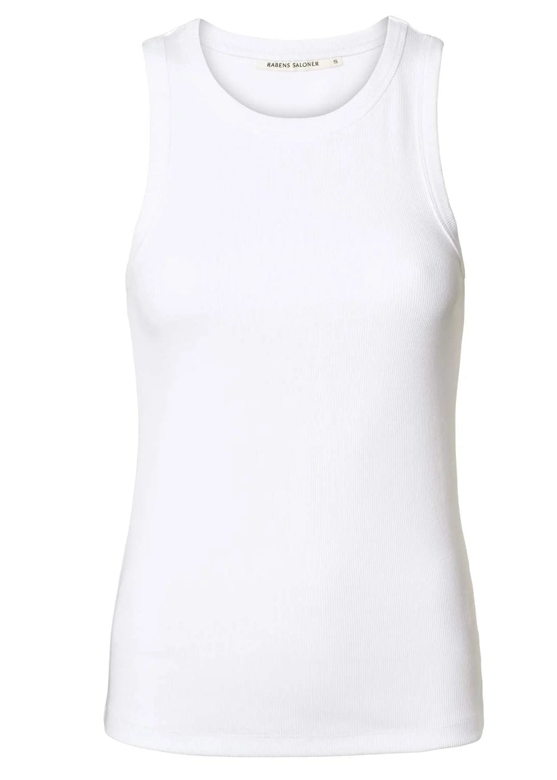 Nelle Rib Jersey Tank - White