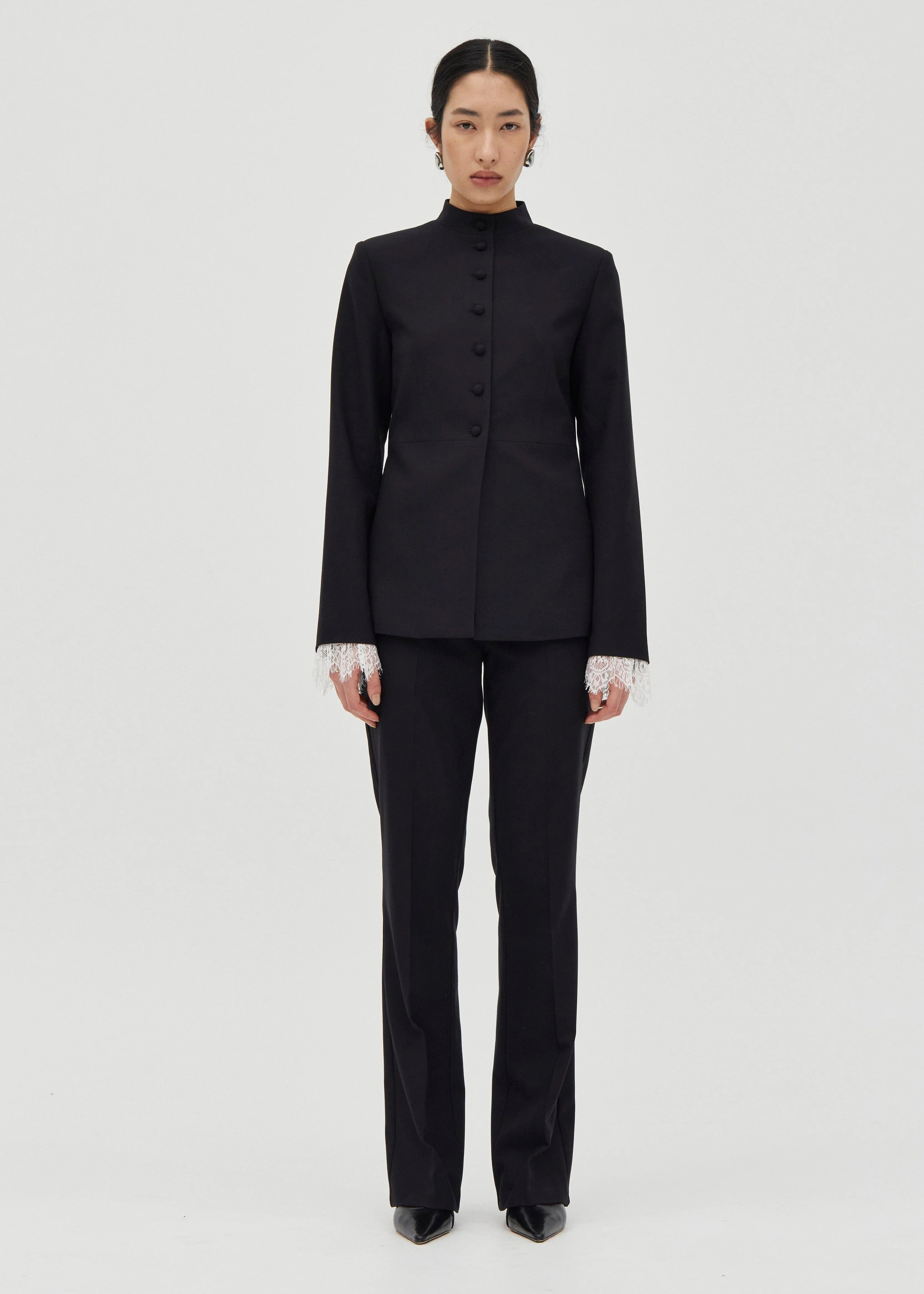 Nocturne Lace Trim Blazer