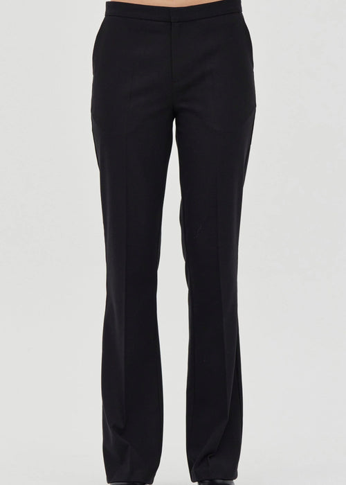 Black dress pants on a white background