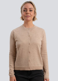 Merino Fine Cardigan - Pale Oat