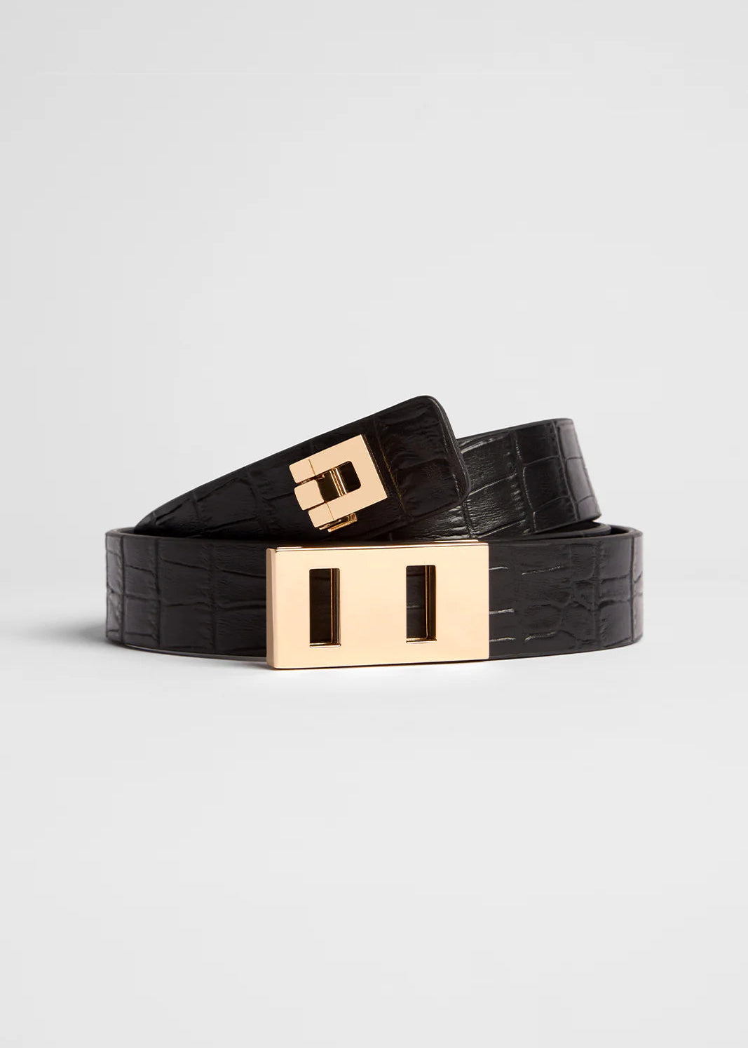 Elka Paige Belt Black Croc
