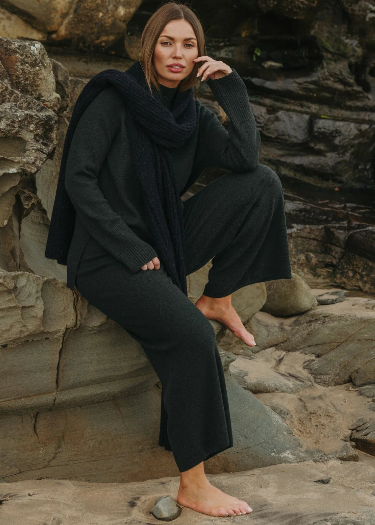 Winter Retreat Merino Cotton Pant Pine