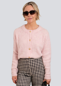 Pink Brushed Cardigan