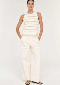 Roselle Wide Leg Pant - Cream