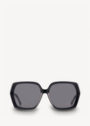 Black sunglasses on white background