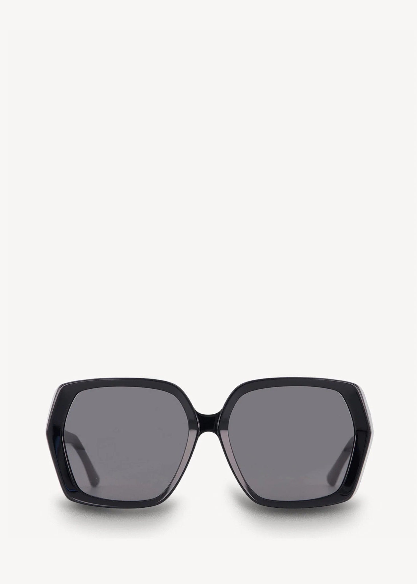 Black sunglasses on white background
