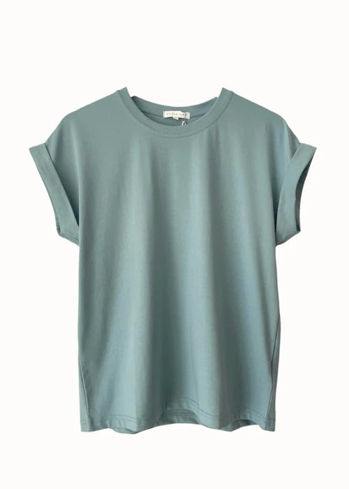 Light blue t-shirt on a white background