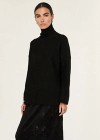 Sabine Roll Neck Jumper Black