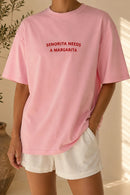 Senorita Margarita Tee - Pink
