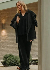 Sherpa Cuddle Coat Onyx