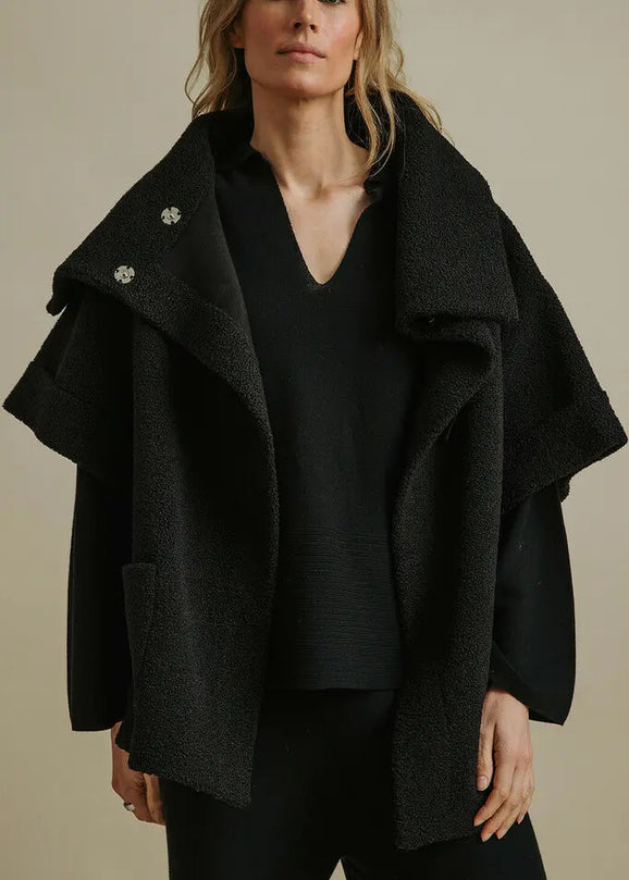 Sherpa Cuddle Coat Onyx