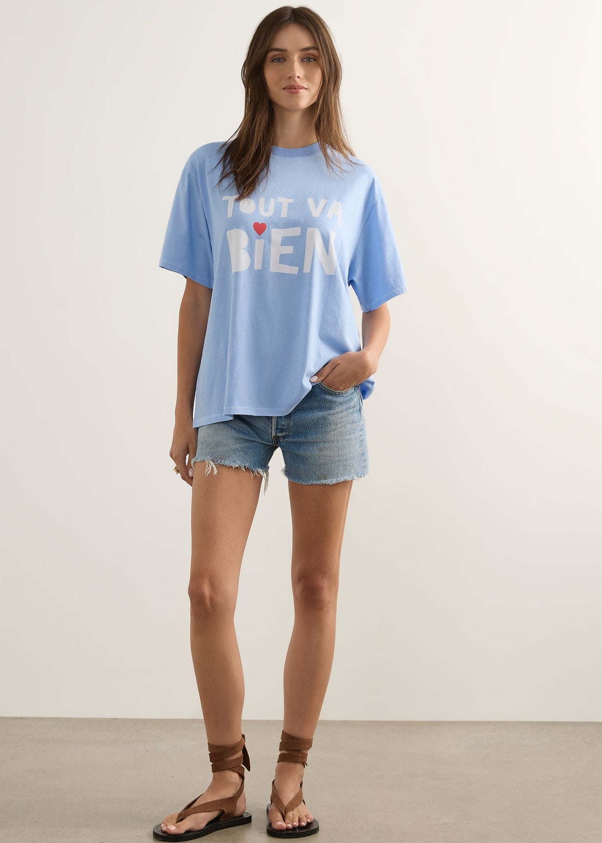 Tout Va Bien Boyfriend Tee - Blue