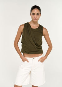 Tovae Draped Tank - Olive