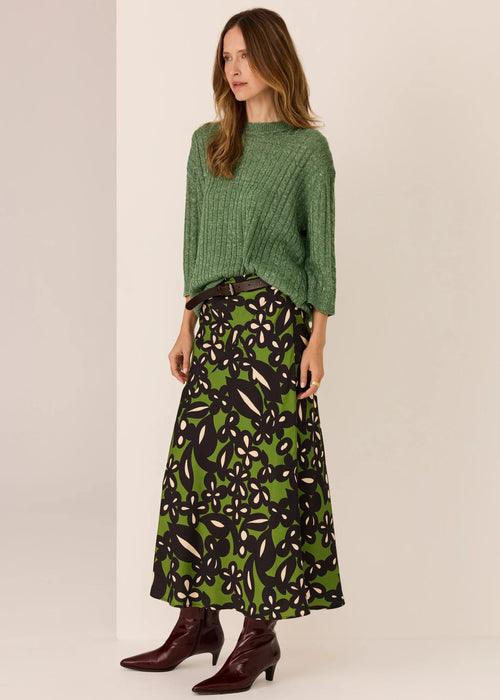 Vaun Cable Knit Tee Green