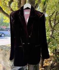 Sophie Moran Velvet Blazer – Chocolate Brown