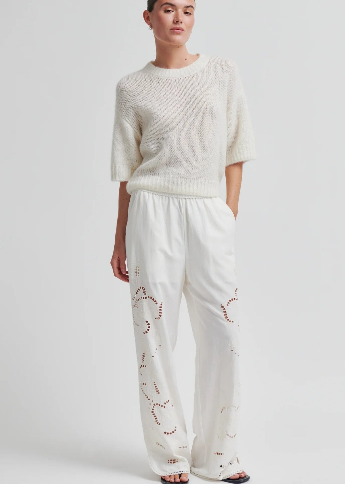 Vilea Straight Leg Trouser - Eggnog