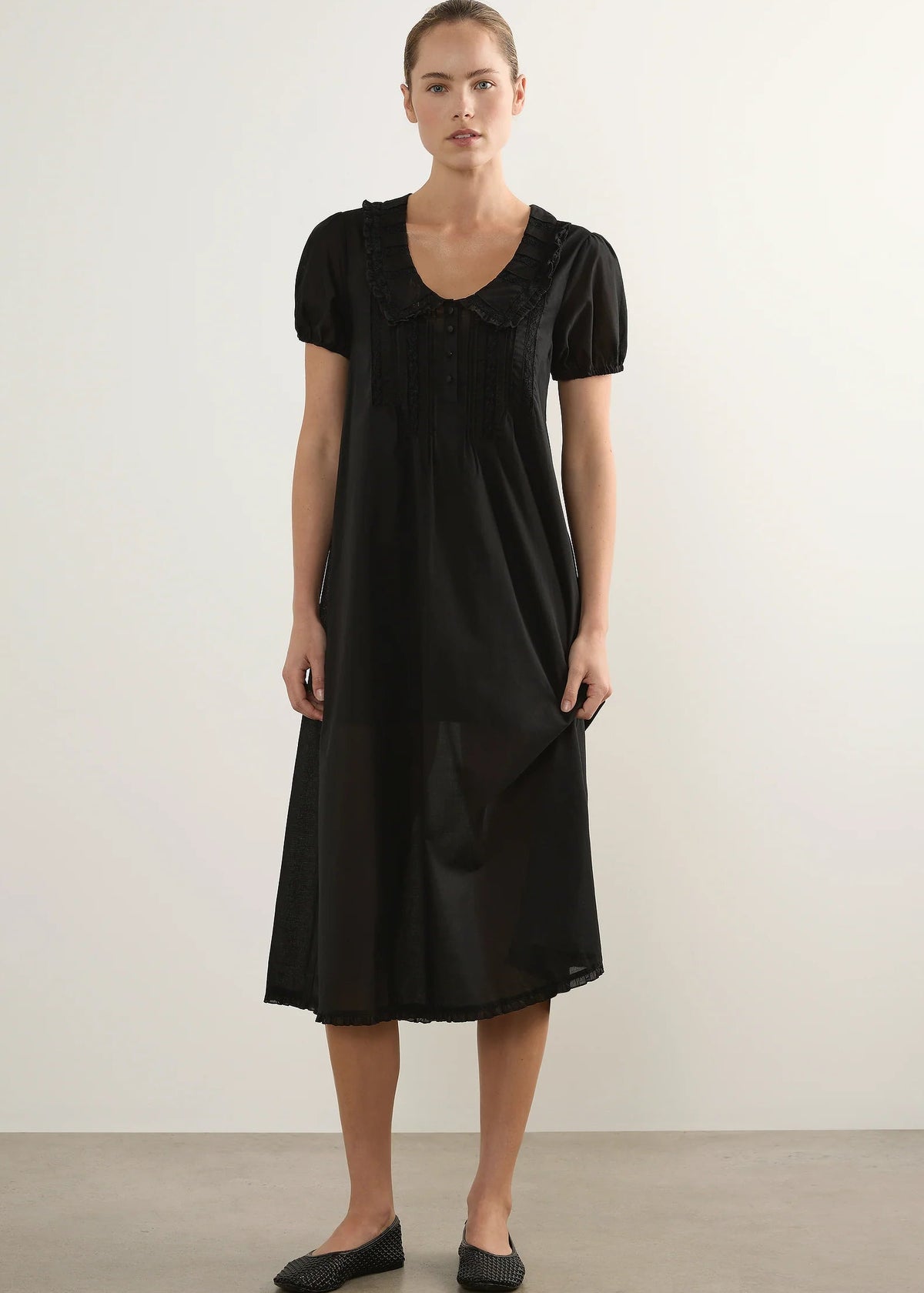 Violette Midi Dress - Black