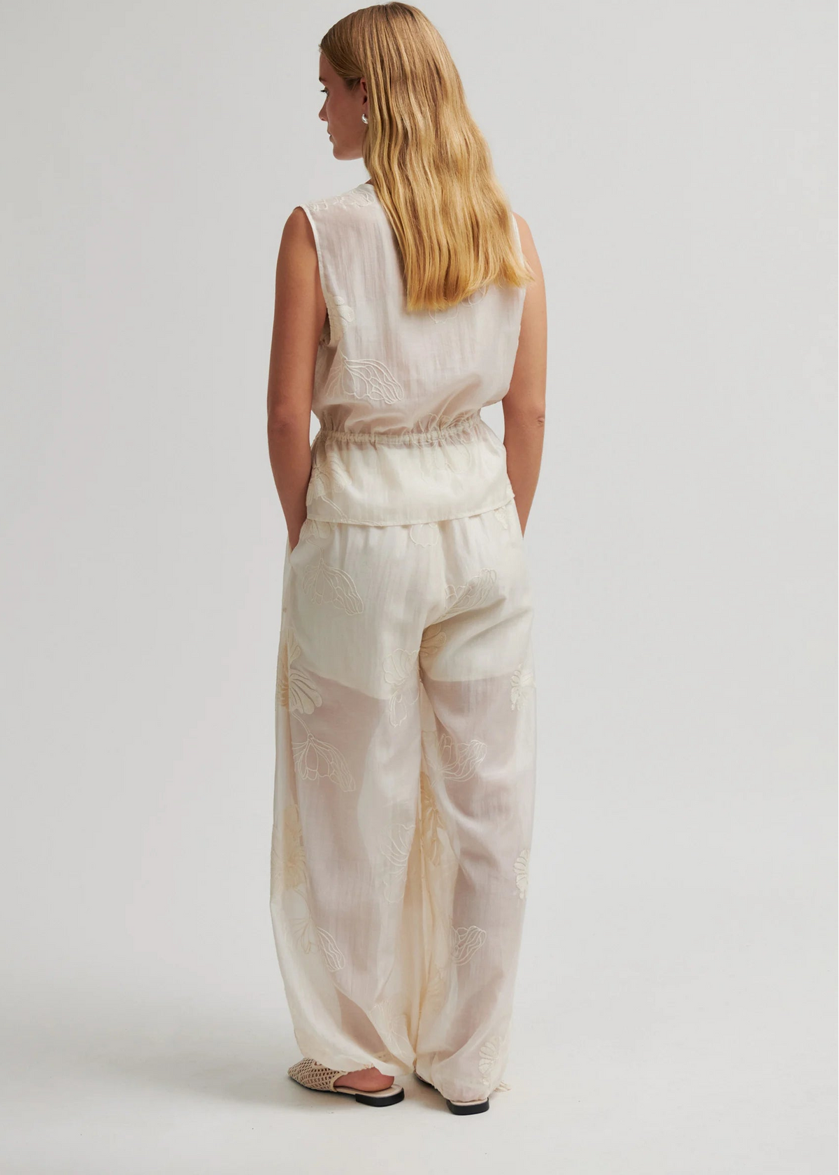 Vira Print Pant - Soft Beige