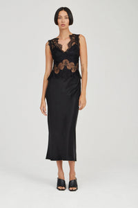 Visions Lace V Neck Maxi Dress