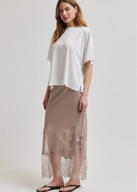 Wila Lace Hem Dress - Plaza Taupe